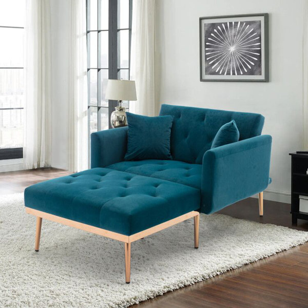 Everly Quinn 40.94'' Wide Tufted Velvet Lounge Chair & Reviews | Wayfair